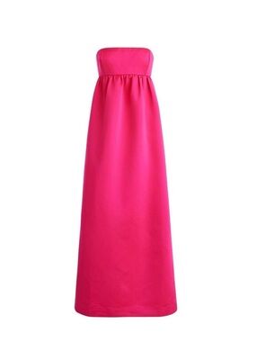 Jcrew brand new Strapless Maxi Dress in Bright Fuchsia Pink
